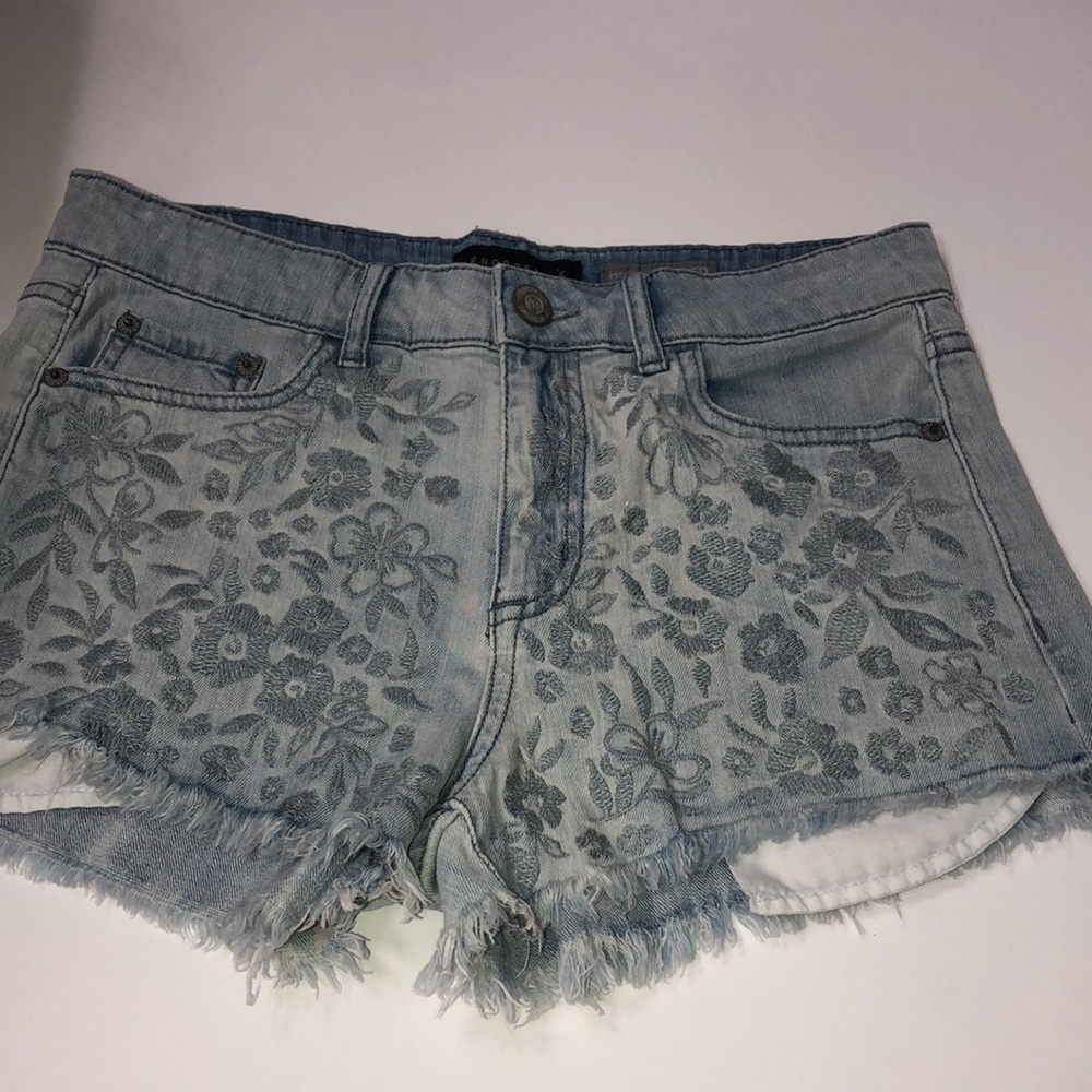 AEROPOSTALE HIGH WAISTED JEAN SHORTS - Picture 14 of 16